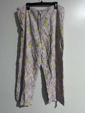 Vintage Warner Bros. Pajama Pants Womens 2XL Pink Tweety Bird 100% Cotton